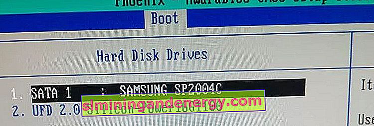 prioritas booting hard drive UEFI