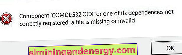 Файлът на компонент MSCOMCTL.OCX липсва или е невалиден