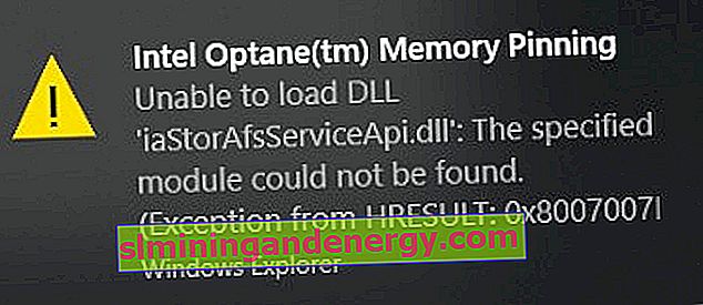  Intel Optaneメモリの固定